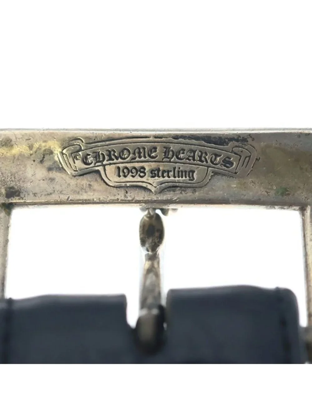 Chrome Hearts Leather Belt Black Silver